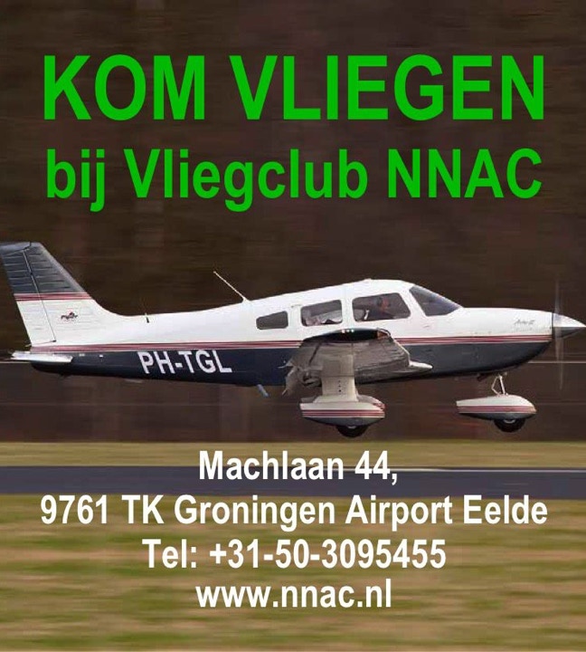 Vliegclub NNAC op Groningen Airport Eelde.