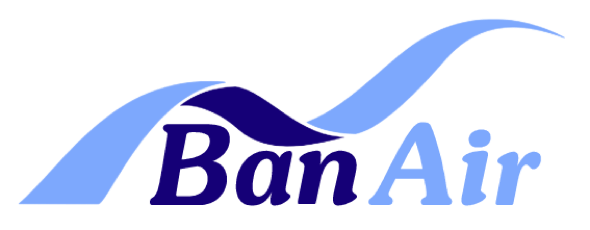 Logo van Banair op Groningen Airport Eelde